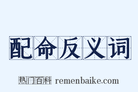 配命反义词是什么意思的图片